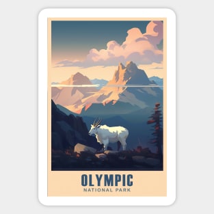 Olympic National Park Travel Poster Sticker